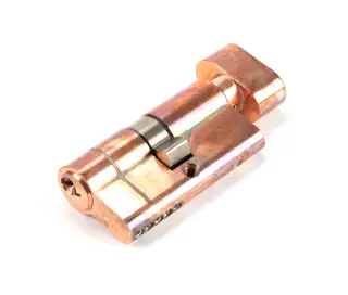 45841 From The Anvil Polished Bronze 30/30 5pin Euro Profile Cylinder & Turn
