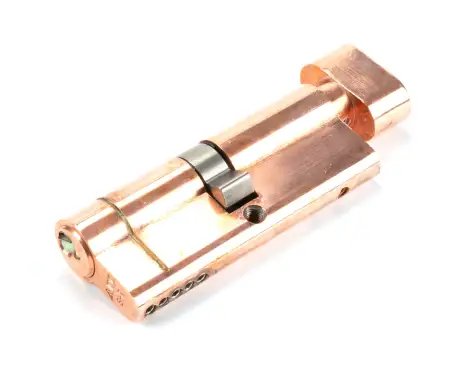 Click Here To Enlarge This Photo Of 45849 From The Anvil Polished Bronze 40/40 5pin Euro Profile Cylinder & Turn