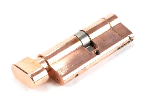 Click Here To Enlarge This Photo Of 45849 From The Anvil Polished Bronze 40/40 5pin Euro Profile Cylinder & Turn