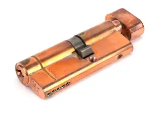 45853 From The Anvil Polished Bronze 35T/45 5pin Euro Profile Cylinder & Turn