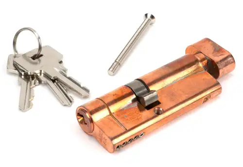 Click Here To Enlarge This Photo Of 45857 From The Anvil Polished Bronze 35/45T 5pin Euro Profile Cylinder & Turn