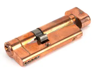 45857 From The Anvil Polished Bronze 35/45T 5pin Euro Profile Cylinder & Turn
