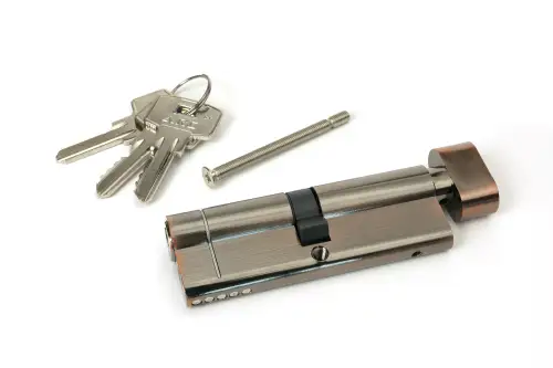 Click Here To Enlarge This Photo Of 45861 From The Anvil Polished Bronze 45/45 5pin Euro Profile Cylinder & Turn