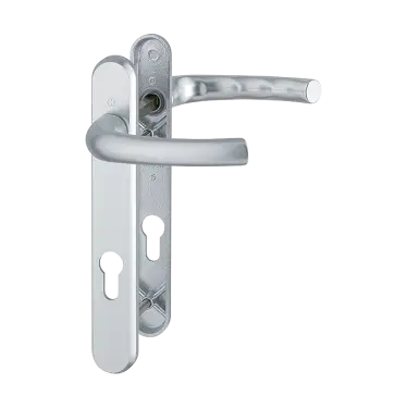 Click Here To Enlarge This Photo Of 1710RH/3370N/3360N HOPPE Tokyo 92mm UPVC Lever Door Handles on Narrow Backplate (122mm c/c) - Silver (2758149)