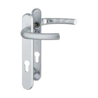 1710RH/3370N/3360N HOPPE Tokyo 92mm UPVC Lever Door Handles on Narrow Backplate (122mm c/c) - Silver (2758149)