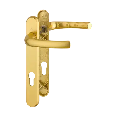 Click Here To Enlarge This Photo Of 1710RH/3370N/3360N HOPPE Tokyo 92mm UPVC Lever Door Handles on Narrow Backplate (122mm c/c) - Gold (2758288)