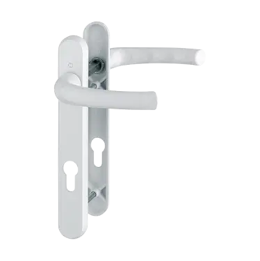 Click Here To Enlarge This Photo Of 1710RH/3370N/3360N HOPPE Tokyo 92mm UPVC Lever Door Handles on Narrow Backplate (122mm c/c) - White (2758405)