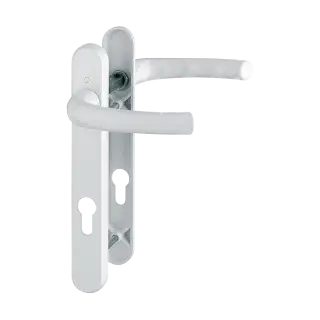 1710RH/3370N/3360N HOPPE Tokyo 92mm UPVC Lever Door Handles on Narrow Backplate (122mm c/c) - White (2758405)