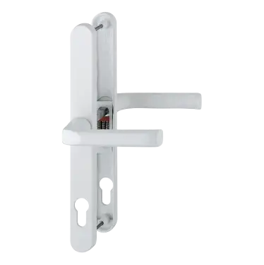 Click Here To Enlarge This Photo Of 113/3620N HOPPE London 92mm UPVC Lever Door Handles on Narrow Backplate (240mm c/c) - White (832095)