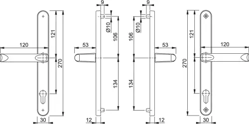 Click Here To Enlarge This Photo Of 113/3620N HOPPE London 92mm UPVC Lever Door Handles on Narrow Backplate (240mm c/c) - White (832095)