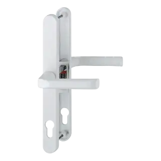 113/3620N HOPPE London 92mm UPVC Lever Door Handles on Narrow Backplate (240mm c/c) - White (832095)