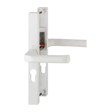 Click Here To Enlarge This Photo Of 113/363M HOPPE London 47mm UPVC Lever Door Handles on Narrow Backplate (197mm c/c) - White (3218435)