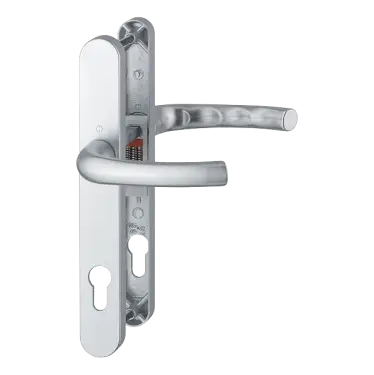 Click Here To Enlarge This Photo Of 1710RH/3633N/3623N HOPPE Tokyo 92mm UPVC Lever Door Handles on Narrow Backplate (215mm c/c) - Silver (2768671)