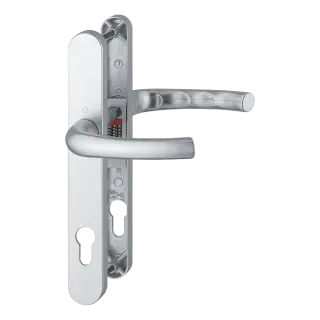 1710RH/3633N/3623N HOPPE Tokyo 92mm UPVC Lever Door Handles on Narrow Backplate (215mm c/c) - Silver (2768671)