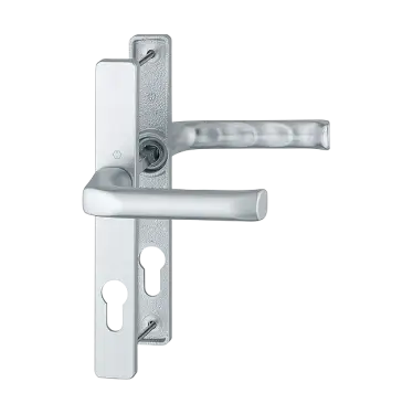 Click Here To Enlarge This Photo Of 113/200LM HOPPE London 70mm UPVC Lever Door Handles on Narrow Backplate (180mm c/c) - Silver (1729881)