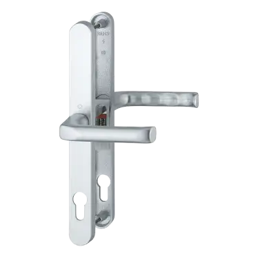 Click Here To Enlarge This Photo Of 113/3620N HOPPE London 92mm UPVC Lever Door Handles on Narrow Backplate (240mm c/c) - Silver (832026)