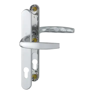 Click Here To Enlarge This Photo Of 1530/3346 HOPPE Atlanta 92mm UPVC Lever Door Handles on Narrow Backplate with 3 Hole Fix - Silver (2353299)