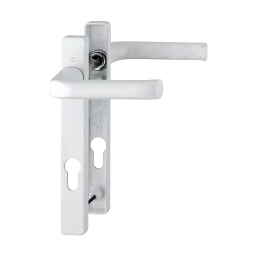 Click Here To Enlarge This Photo Of 113/366M HOPPE London 92mm UPVC Lever Door Handles on Narrow Backplate (122mm c/c) - White (618637)