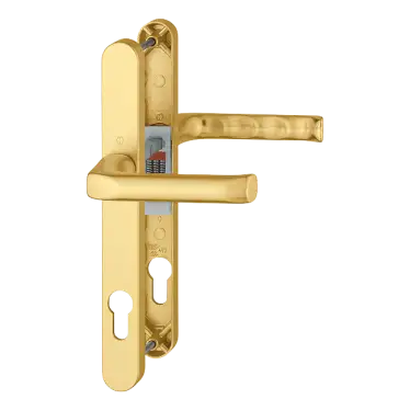 Click Here To Enlarge This Photo Of 113/3623N HOPPE London 92mm UPVC Lever Door Handles on Narrow Backplate (215mm c/c) - Gold (1714793)