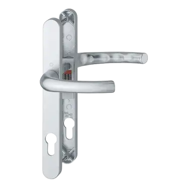 Click Here To Enlarge This Photo Of 1710RH/3623N HOPPE Tokyo 92mm UPVC Lever Door Handles on Narrow Backplate (215mm c/c) - Silver (1992064)