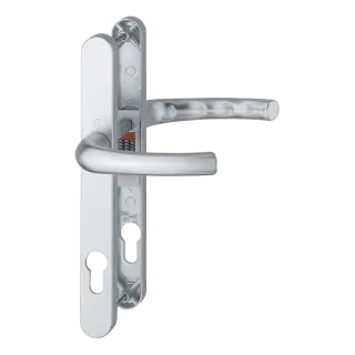 1710RH/3623N HOPPE Tokyo 92mm UPVC Lever Door Handles on Narrow Backplate (215mm c/c) - Silver (1992064)
