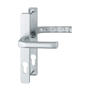 Click Here To Enlarge This Photo Of 113/200LM HOPPE London 72mm UPVC Lever Door Handles on Narrow Backplate (180mm c/c) - Silver (3209601)