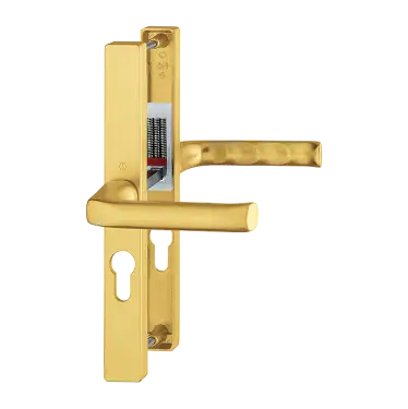 Click Here To Enlarge This Photo Of 113/363M HOPPE London 47mm UPVC Lever Door Handles on Narrow Backplate (197mm c/c) - Gold (3217264)