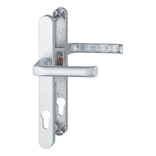 113/3623N HOPPE London 92mm UPVC Lever Door Handles on Narrow Backplate (215mm c/c) - Silver (1714881)
