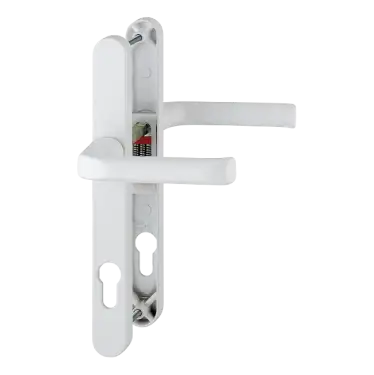 Click Here To Enlarge This Photo Of 113/3623N HOPPE London 92mm UPVC Lever Door Handles on Narrow Backplate (215mm c/c) - White (1714937)