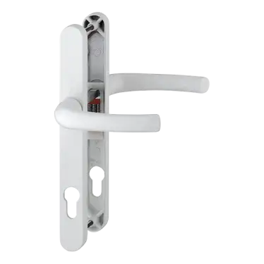 Click Here To Enlarge This Photo Of 1710RH/3623N HOPPE Tokyo 92mm UPVC Lever Door Handles on Narrow Backplate (215mm c/c) - White (1992099)