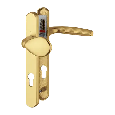 Click Here To Enlarge This Photo Of 77G/3831N/1530 HOPPE Atlanta 92mm UPVC Lever/Pad Door Handles on Narrow Backplate (122mm c/c) - Gold (3627677)