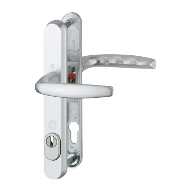 Click Here To Enlarge This Photo Of 1530/3259N-ZA/3830N HOPPE Atlanta 92mm UPVC TS007 High Security Lever Door Handles on Narrow Backplate (215mm c/c) - Silver (3625524)