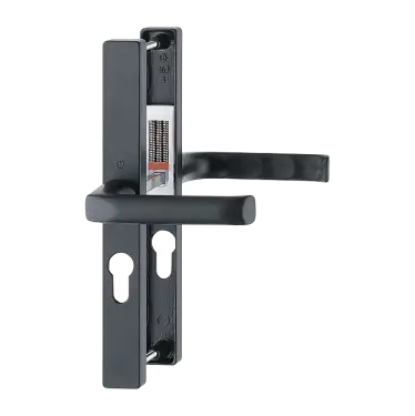 Click Here To Enlarge This Photo Of 113/363M HOPPE London 47mm UPVC Lever Door Handles on Narrow Backplate (197mm c/c) - Matt Black (3217715)
