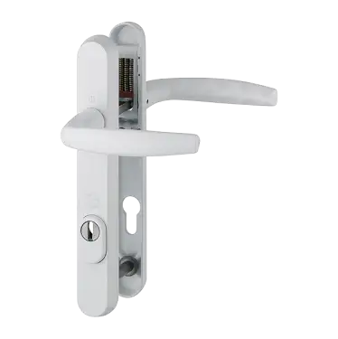 Click Here To Enlarge This Photo Of 1530/3260N-ZA/3831N HOPPE Atlanta 92mm UPVC TS007 High Security Lever Door Handles on Narrow Backplate (122mm c/c) - White (3625786)