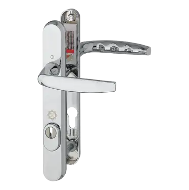 Click Here To Enlarge This Photo Of M1530M/3260N-ZA/3829N HOPPE Atlanta 92mm UPVC TS007 High Security Lever Door Handles on Narrow Backplate (122mm c/c) - Polished Chrome (11693617)
