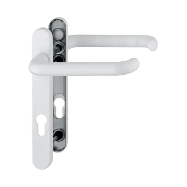 Click Here To Enlarge This Photo Of 137/3337 HOPPE Paris 92mm UPVC Extra Long Lever Door Handles on Narrow Backplate (122mm c/c) - White (1960142)