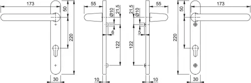 Click Here To Enlarge This Photo Of 137/3337 HOPPE Paris 92mm UPVC Extra Long Lever Door Handles on Narrow Backplate (122mm c/c) - White (1960142)