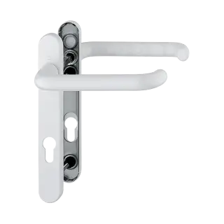 137/3337 HOPPE Paris 92mm UPVC Extra Long Lever Door Handles on Narrow Backplate (122mm c/c) - White (1960142)