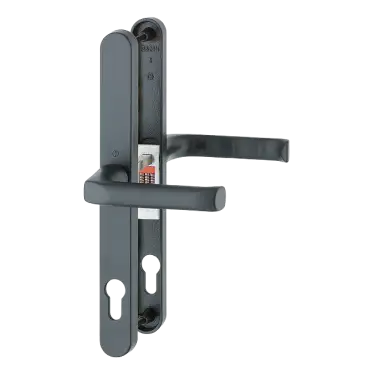 Click Here To Enlarge This Photo Of 113/3620N HOPPE London 92mm UPVC Lever Door Handles on Narrow Backplate (240mm c/c) - Matt Black (832064)