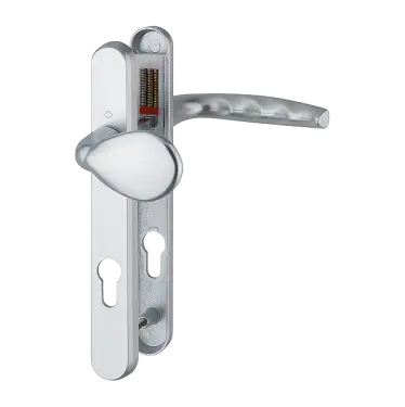 Click Here To Enlarge This Photo Of 77G/3831N/1530 HOPPE Atlanta 92mm UPVC Lever/Pad Door Handles on Narrow Backplate (122mm c/c) - Silver (3627423)
