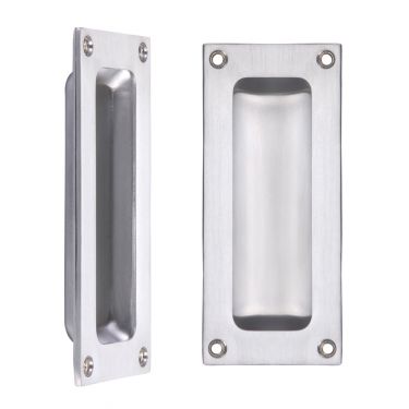 Click Here To Enlarge This Photo Of FB90SC - Zoo Hardware Fulton & Bray Flush Pull - 102 x 45mm (13mm Depth) Satin Chrome