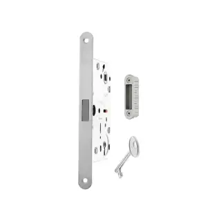 AGB2XTLK50WH-ALU - AGB Polaris 2XT Magnetic Latch/Key Sashlock (50mm backset) with strike plates for ALU doors - White