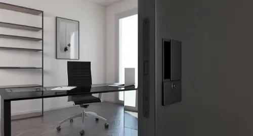 Click Here To Enlarge This Photo Of AGBWEMB - AGB Wave Flush Door Handle & Euro Profile Lock Set - Matt Black