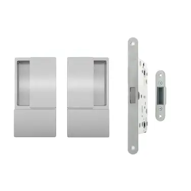 Click Here To Enlarge This Photo Of AGBWLSC - AGB Wave Flush Door Handle & Latch Set - Satin Chrome