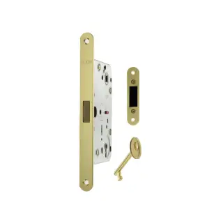 AGB2XTLKPB - AGB Polaris 2XT Magnetic Latch/Key Sashlock (60mm backset) - Polished Brass