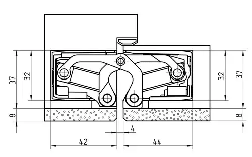 Click Here To Enlarge This Photo Of TE 540 3D A8 FR Simonswerk TECTUS Fire Rated Concealed Projection Hinge 200mm x 32mm (100kg)