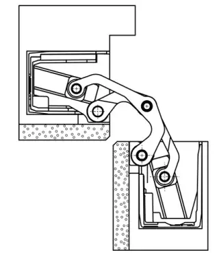 Click Here To Enlarge This Photo Of TE 540 3D A8 FR Simonswerk TECTUS Fire Rated Concealed Projection Hinge 200mm x 32mm (100kg)