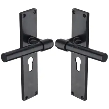 Click Here To Enlarge This Photo Of RDB23948 M.Marcus Rustic Dark Bronze Door Handle Euro Profile Fountain Design