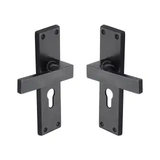 RDB3148 M.Marcus Rustic Dark Bronze Door Handle Euro Profile Cheswell Design