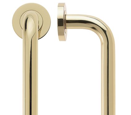 Click Here To Enlarge This Photo Of FBD225B - Zoo Hardware Fulton & Bray 225mm x 19mm 'D' Pull Handle - Polished Brass